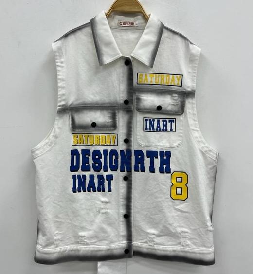 NC撞色印花牛仔马甲50627（白）秋季153020100321 商品图2