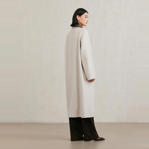 NEELLY纳俪商场同款冬季新款纯羊毛长款双面呢大衣气质通勤外套女N25104N04407 商品图1