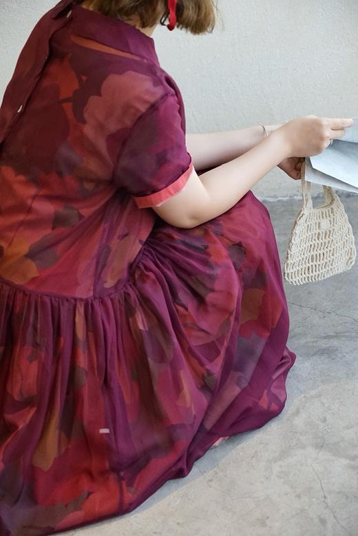 Nitto紫色薄纱长罩裙 商品图8