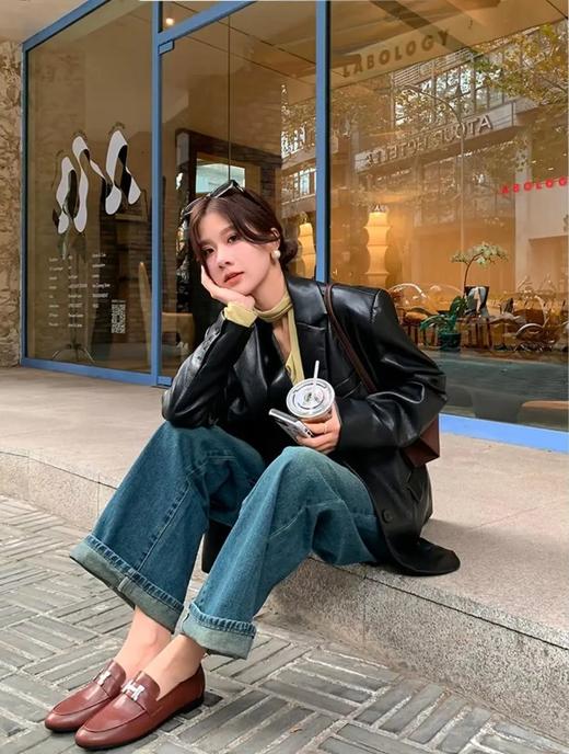 老米优品🎈 时髦星人手一双！《牛皮H扣乐福鞋》柔软细腻的牛皮+羊皮内里，舒适包裹双脚，百搭经典！ 商品图2