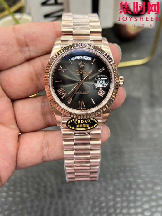 CBD配重版 V9升级版 重量200克+ 劳力士星期日历型系列 日志40mm 玫瑰金灰盘DD 商品图0