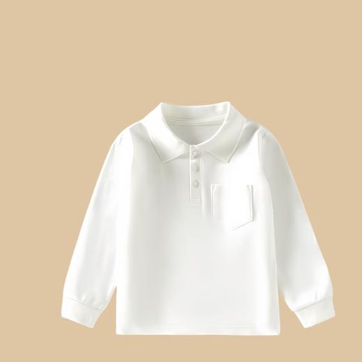 【儿童服饰丨儿童纯色polo衫】选用纯棉面料，亲肤舒适透气，做工精细走线工整，男款POLO领，女款娃娃领，男女款纽扣色做了区分，胸前有小口袋设计，简约百搭，90-170码可选~ 商品图6
