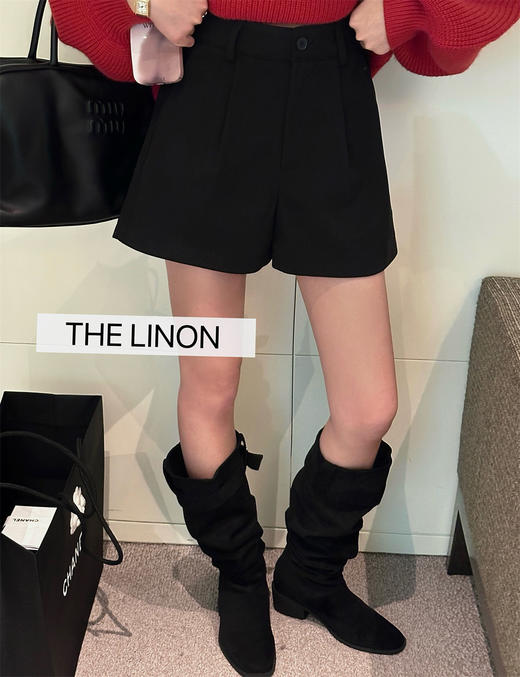 【GZ】无忧购 气质毛呢休闲短裤女秋冬新款高级显瘦打底靴裤5608？（截单后3-5天发货） 商品图5