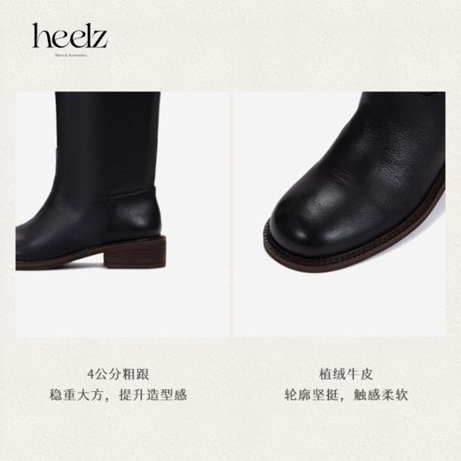 heelz设计师手工鞋履 ｜手工做旧层皮跟复古植绒牛皮西部靴 4公分 商品图4