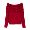 NEELLY纳俪商场同款春季新款一字肩个性显瘦针织衫女气质简约上衣N25104A04426 商品缩略图3