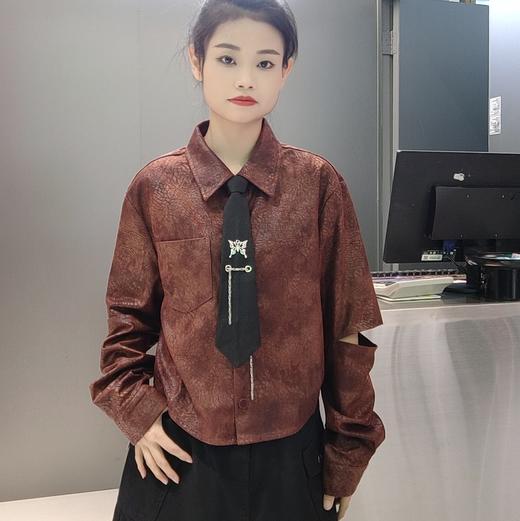 NC翻领个性截断袖衬衫50707（红）秋季253060110321 商品图0