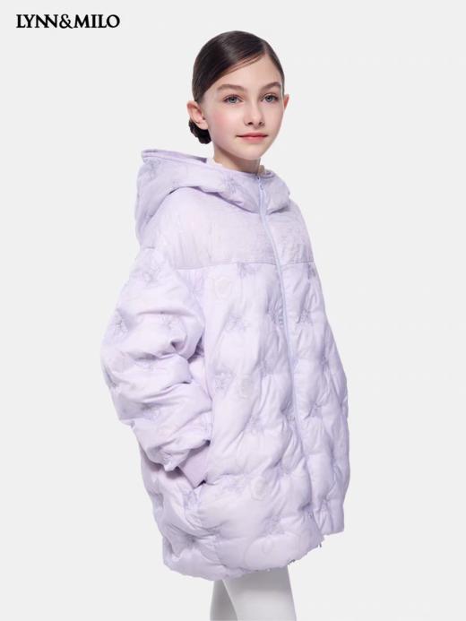 【春上新】8楼LYNN&MILO琳麦罗亲子女童2025秋冬新款绣花连帽羽绒服 商品图7