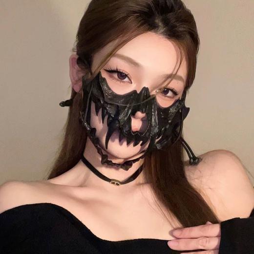 【日式妖物！cos 神还原 | 透气舒适 | 派对炸场】万圣节二次元半脸面罩猛虎夜叉天狗人狼鵺面具派对演出装扮道具。hb 商品图6