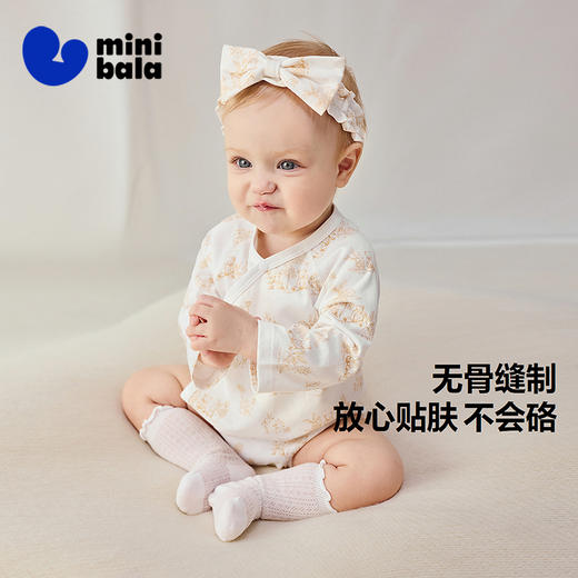 【纯棉】迷你巴拉婴儿连体衣男女宝宝亲肤透气可爱三角衣新款 商品图1