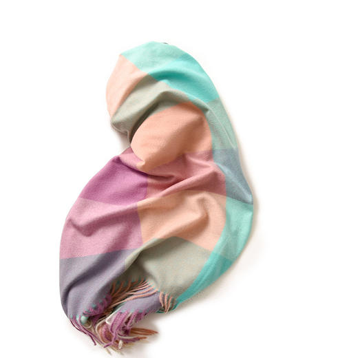 2025时尚女士围巾条纹格子大披肩优雅名媛风秋冬保暖围巾女高级感 商品图4