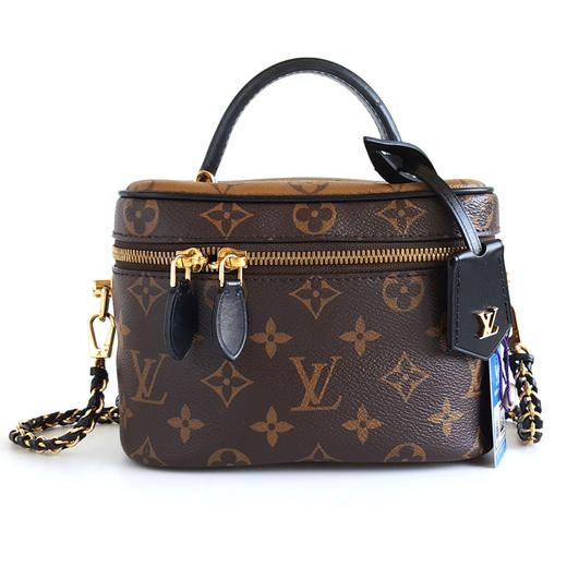 【95新】LV路易威登vanity M45165 拼色老花vanity化妆盒手提单肩包031025NJS03 现售价：9900！ 商品图0