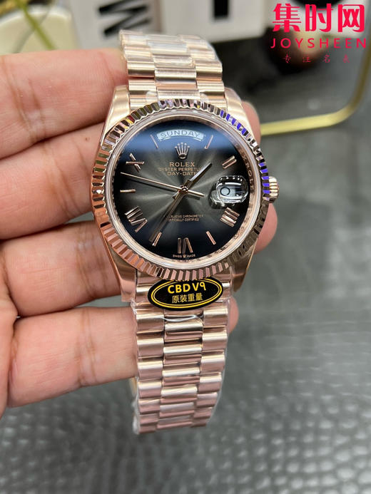 CBD配重版 V9升级版 重量200克+ 劳力士星期日历型系列 日志40mm 玫瑰金灰盘DD 商品图3