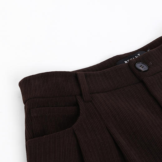 NEELLY纳俪商场同款冬季新款高腰显瘦长裤女纯色简约阔腿休闲裤N25104H04541 商品图1