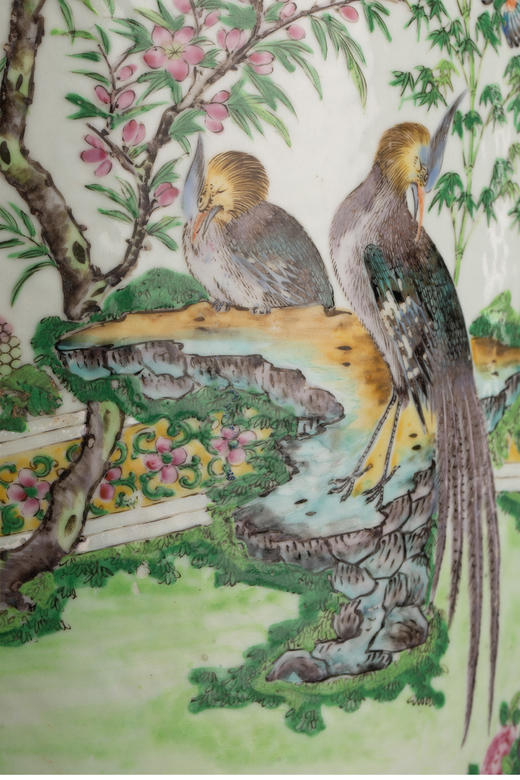 独角鹿西洋古董 19世纪中国出品「锦上添花」主题五彩棒槌瓶 商品图6