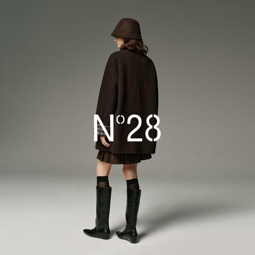 N°28【红脖子大衣】短款/长款格纹袖口呢大衣女秋冬新款高级感外套8855A1D590/8855A1D579  商品图1