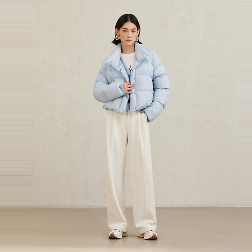 NEELLY纳俪商场同款冬季新款白鸭绒短款舒芙蕾轻法风羽绒服外套女N25104L04412 商品图2