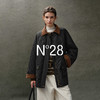 N°28 菱格纹棉服女撞色翻领中长款秋冬高级感复古外套8855A1Y051 商品缩略图1