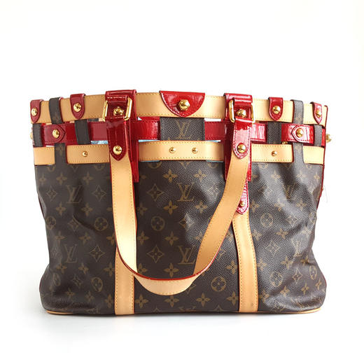 【9新】LV路易威登老花拼红色漆皮购物袋托特包手提包051025JJ08 现售价：3500！ 商品图3