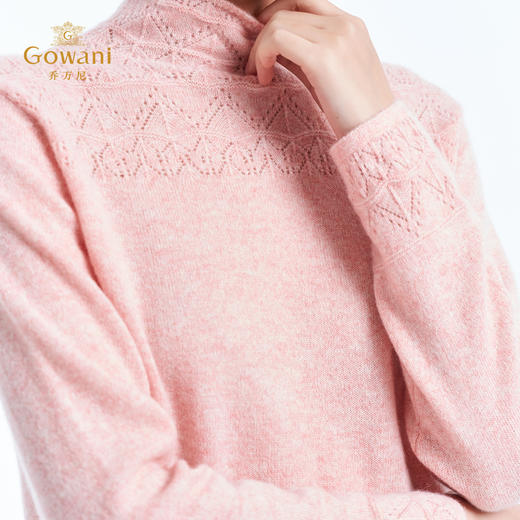 【100%山羊绒】乔万尼2025冬软糯亲肤小高领保暖羊绒衫ED4M821 商品图2