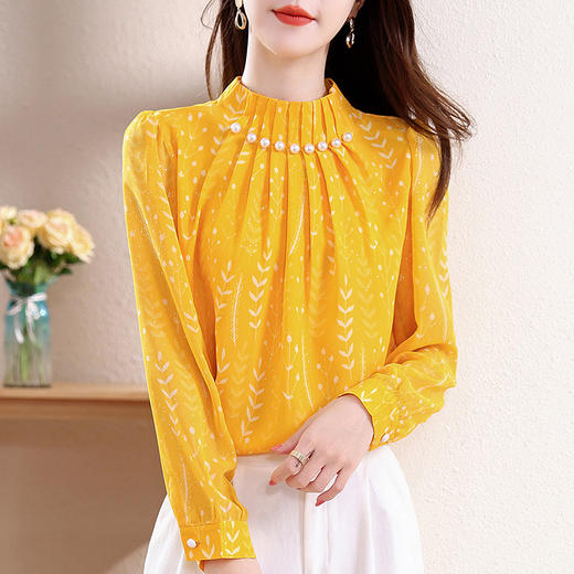 KQL E324N6020显瘦气质衬衫洋气显瘦小衫 商品图2