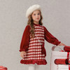 笛莎Deesha 童装女童连衣裙2025冬新款新年干鸟格香风连衣裙 商品缩略图1