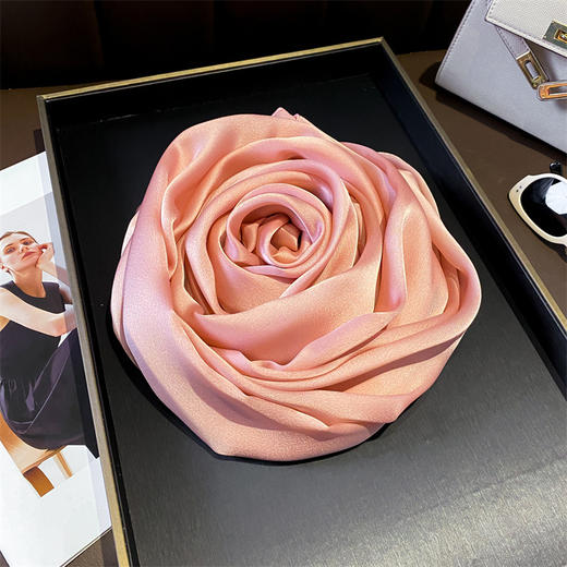 春秋新款丝巾春夏纯色仿真丝丝巾女小系脖装饰百搭女长款丝巾新款新品 商品图4