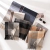 2米大围巾女冬季高级感秋灰色格子仿羊绒围巾设计感时尚保暖围脖披肩男空调毯 商品缩略图0