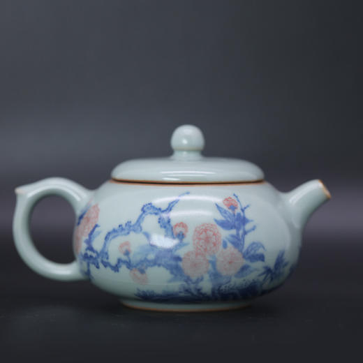 问鼎鼎青青花弦月壶(春风玉露蜜桃花） 商品图2