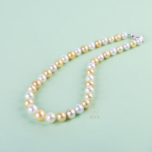 【高光时刻】白+金刻面珍珠项链   ZZ2510051 商品图5