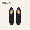 【云粉节】BF楼KISSCAT接吻猫25冬季新款显瘦粗跟矮靴增高法式真皮黑色时装靴女KA65885-10吊牌价1499活动价799 商品缩略图3
