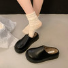 【YW】无忧购 复古厚底加绒包头半拖鞋女秋冬新款时尚一脚蹬懒人百搭勃肯鞋B11（截单后7天发货) 商品缩略图3