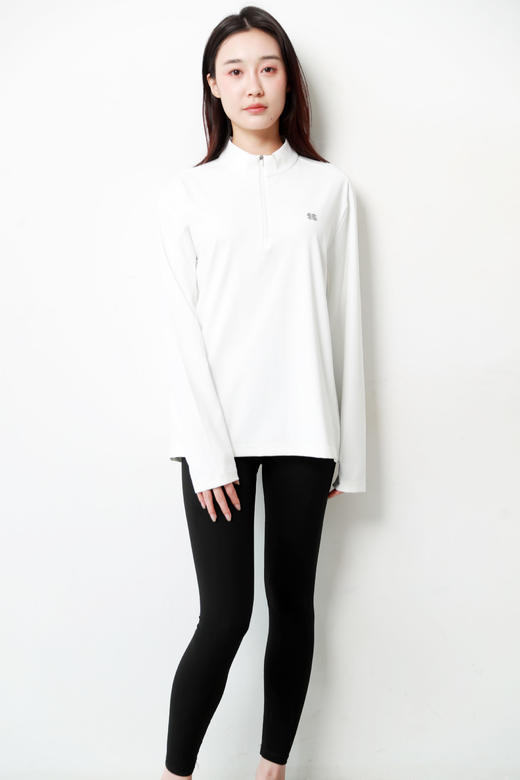 半拉链长袖tee，出口首尔。胸口小标户外正肩透气长袖上衣C101160 商品图10