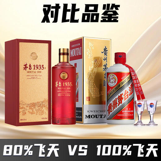 【限量品鉴】茅台股份 茅台1935（ 尊享版）酱香型  53度 500ml+茅台 飞天 酱香型 53度 500ml 商品图0