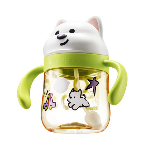 Babycare240ml西高地学饮杯PPSU款-光电青/欧泊粉 商品图1