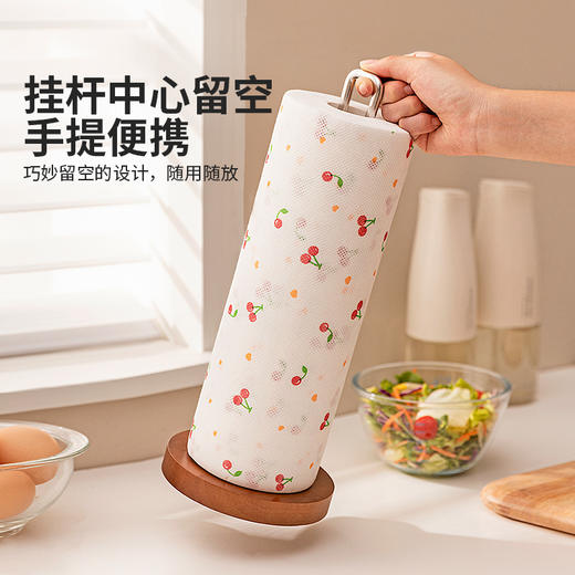 摩登主妇不锈钢厨房纸巾架子卷纸架立式懒人抹布免打孔收纳置物架 商品图2