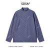 SDSA男士秋冬新款痞帅男装潮牌满印圆形半高领长袖T恤百搭简约 商品缩略图1