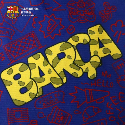 【官方正版】巴塞罗那俱乐部｜巴萨CAT涂鸦帆布包球迷周边背包 商品图4