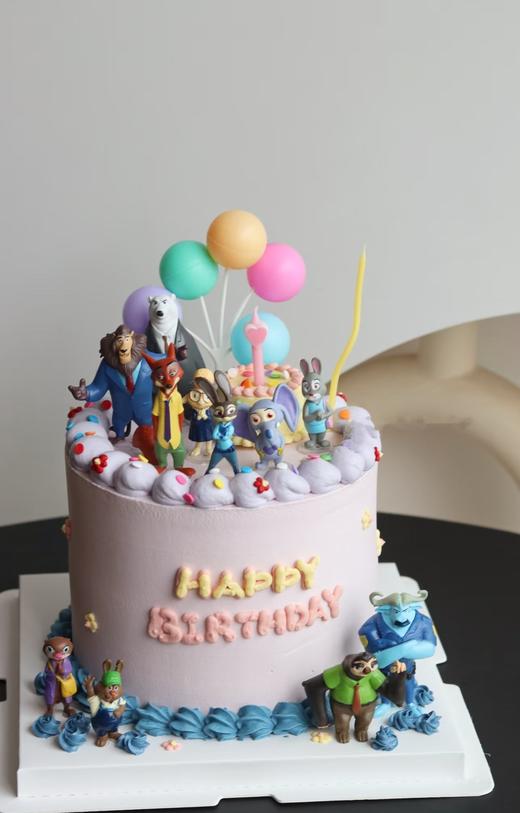 【优品系列】---【简约款疯狂动物城】-动画电影儿童蛋糕 商品图0