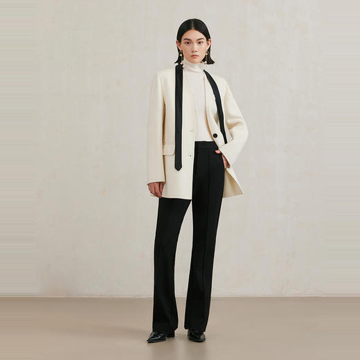 NEELLY纳俪商场同款冬季新款气质通勤一手长双面呢大衣女羊毛外套N25104N04513 商品图2