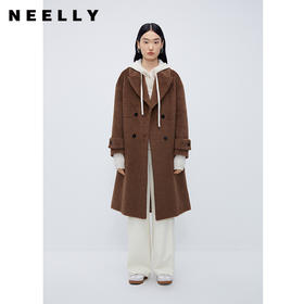 NEELLY纳俪商场同款冬新款复古美拉德羊驼毛大衣女羊毛呢外套N25104G04586
