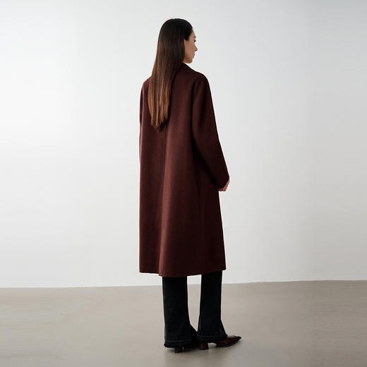 NEELLY纳俪商场同款冬季新款山羊绒高级气质双面呢大衣女羊毛外套N25104N04590 商品图1