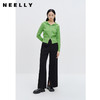 NEELLY纳俪商场同款冬新款显白修身针织衫女基础V领百搭舒适上衣N25104A04501 商品缩略图0