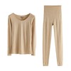 Cerotich莱赛尔羊毛蚕丝保暖套装女秋冬圆领长袖保暖打底秋衣秋裤 商品缩略图4