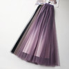 丁摩 亮丝纱裙气质百褶半身裙女新款春秋季高腰显瘦A字仙女裙长裙5ZF-9310 商品缩略图4