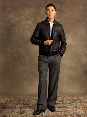 Chapal USAAF 黑色小牛皮飞行员夹克