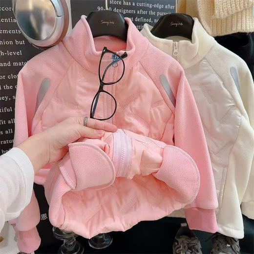【秒杀】儿童奥粒绒棉服冬季拉链防风保暖立领夹棉开衫新款中大童棉袄100-180 商品图1