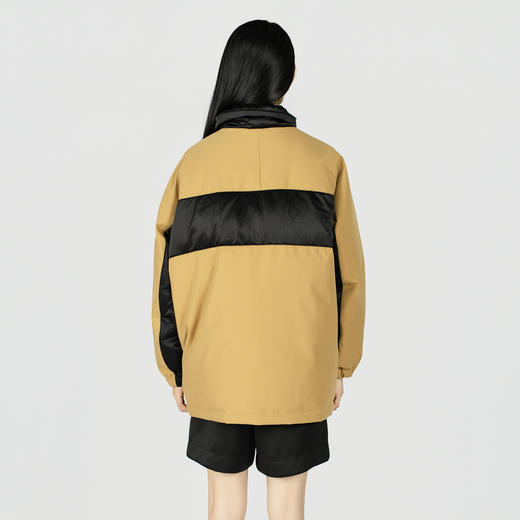 谜底立领羽绒服女2025冬季新款休闲宽松拼接短款面包服257MY7866 商品图2