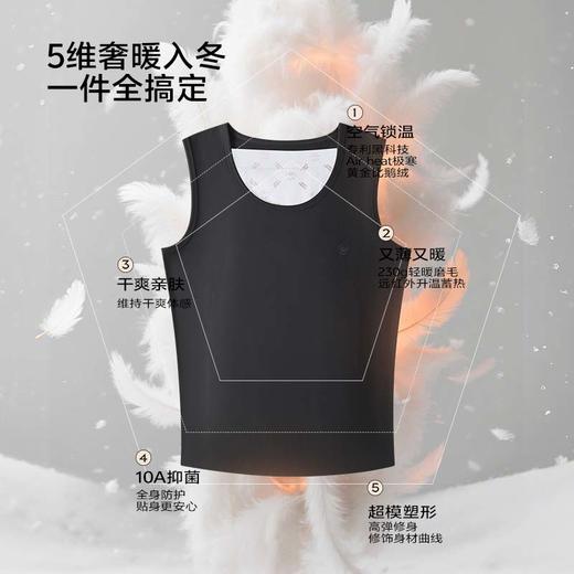 【极地冠军系列】都市丽人男士保暖背心加拿大鹅绒黑科技FWHFA5 商品图2