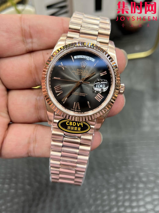 CBD配重版 V9升级版 重量200克+ 劳力士星期日历型系列 日志40mm 玫瑰金灰盘DD 商品图2
