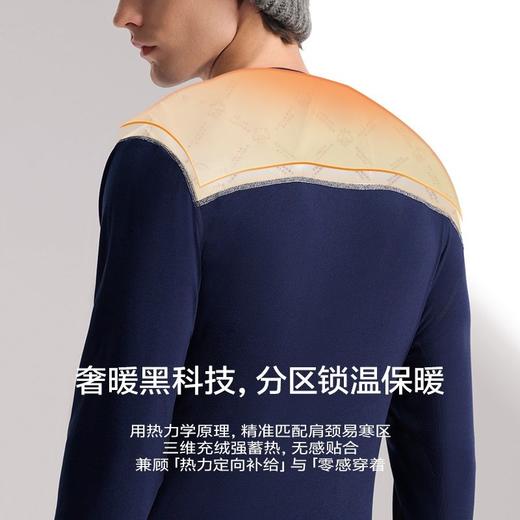 【极地冠军系列】都市丽人男士保暖衣套装加拿大鹅绒保暖FWH1F4 商品图3